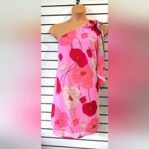 Express One shoulder Floral pattern dress Beautiful women's size Large